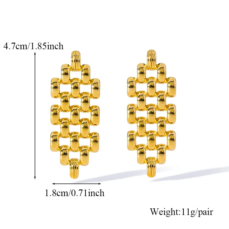 EILIECK 316L Stainless Steel Exaggerated Snake Dangle Earrings for Women Prevent Allergy Metal Charm Trendy Jewelry Lady Gift