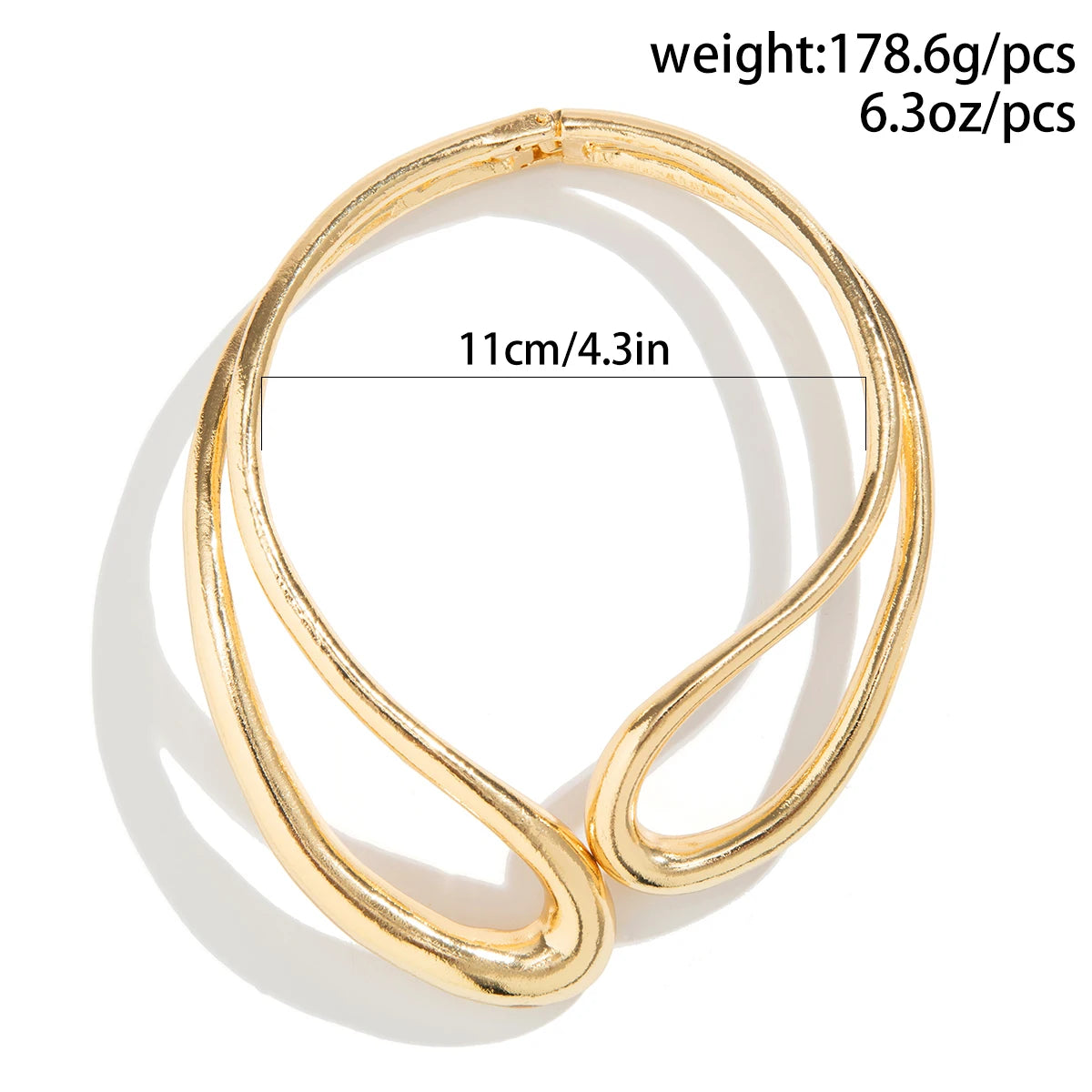 Salircon Exaggerated Geometric Metal Collar Choker Gothic Gold Color Adjustable Necklace Women's African Tribal Neck Jewelry