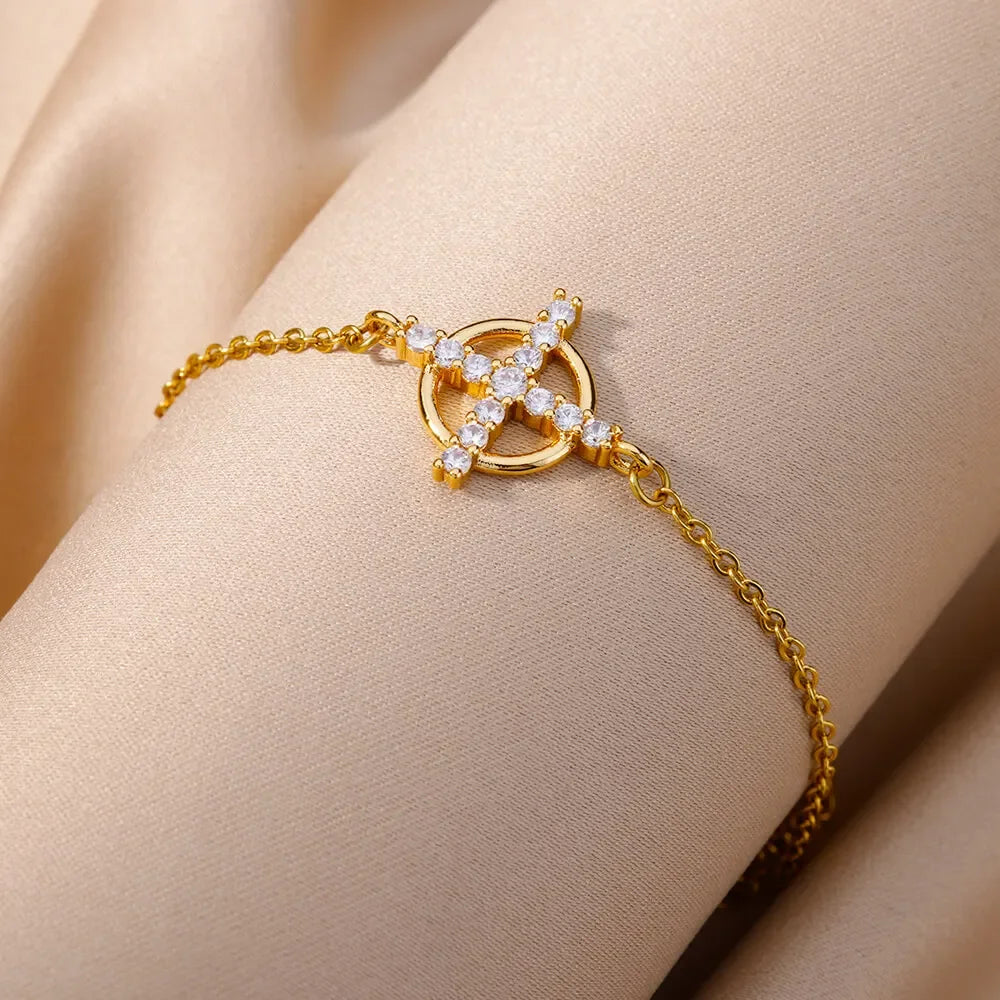 Maison Bonté – Gold-Plated Cross Bracelet