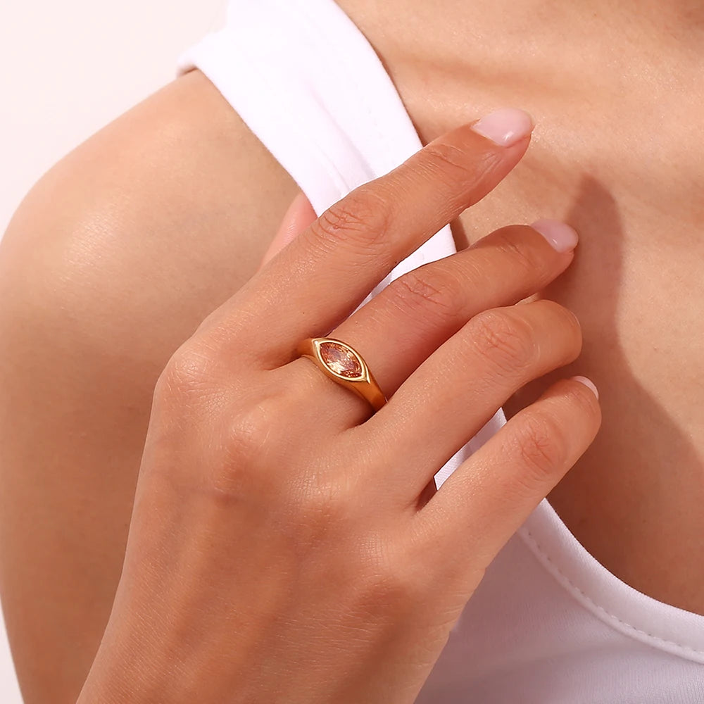 Golden Horse Eye Ring