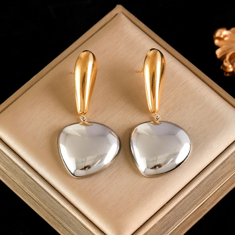 EILIECK 316L Stainless Steel Exaggerated Snake Dangle Earrings for Women Prevent Allergy Metal Charm Trendy Jewelry Lady Gift