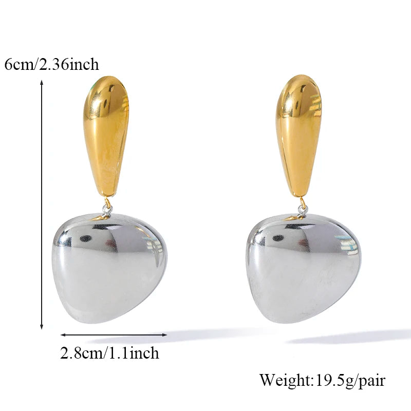 EILIECK 316L Stainless Steel Exaggerated Snake Dangle Earrings for Women Prevent Allergy Metal Charm Trendy Jewelry Lady Gift