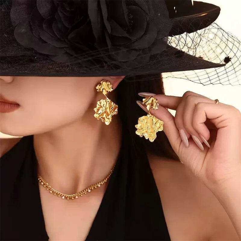 EILIECK 316L Stainless Steel Exaggerated Snake Dangle Earrings for Women Prevent Allergy Metal Charm Trendy Jewelry Lady Gift