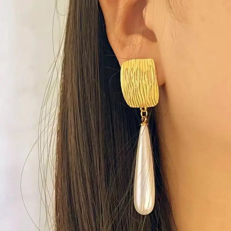 EILIECK 316L Stainless Steel Exaggerated Snake Dangle Earrings for Women Prevent Allergy Metal Charm Trendy Jewelry Lady Gift