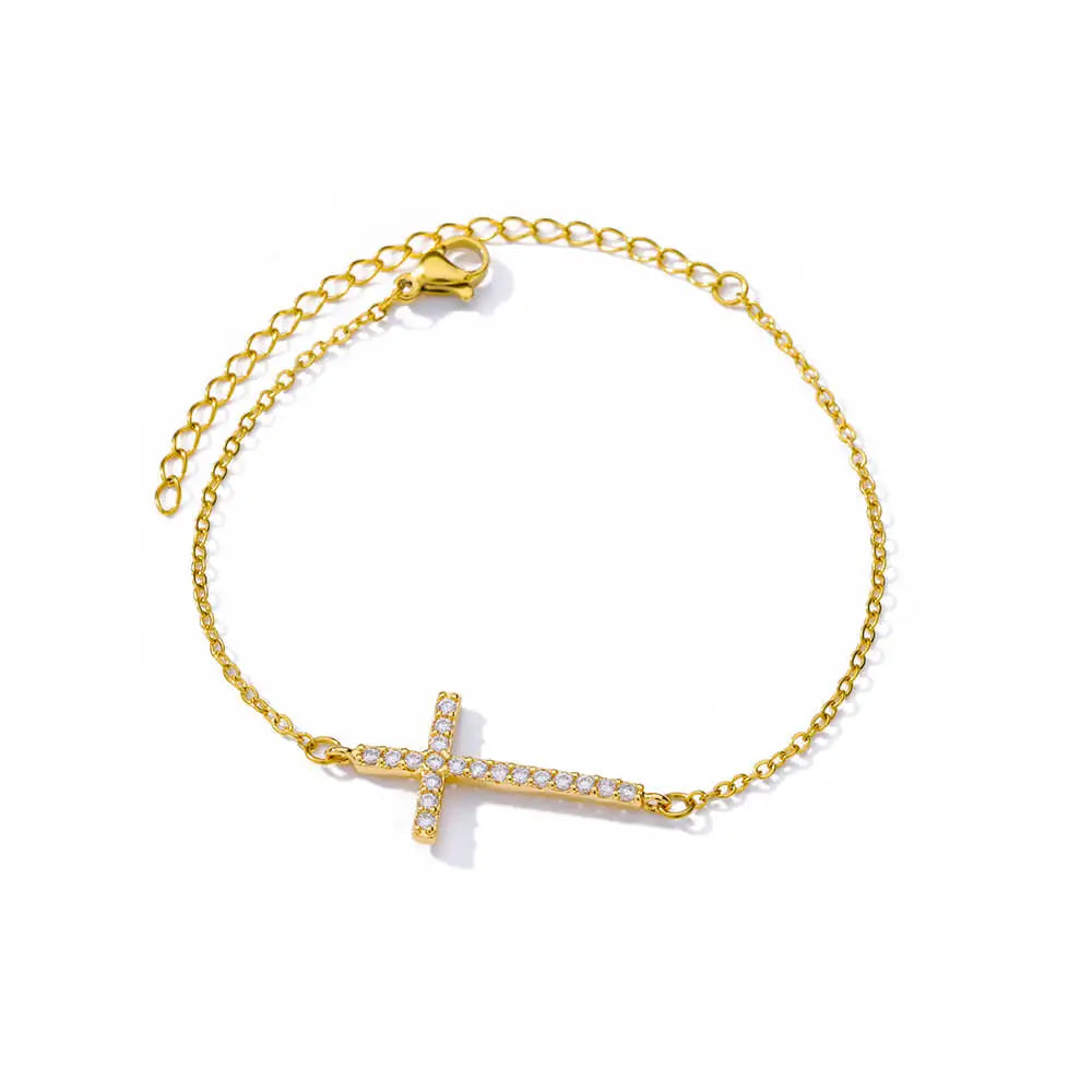 Maison Bonté – Gold-Plated Cross Bracelet